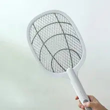 MATAMOSCAS Y LÁMPARA DE MOSQUITOS RECARGABLE 2 EN 1 CON SOPORTE