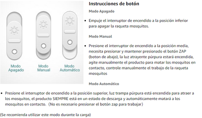 MATAMOSCAS Y LÁMPARA DE MOSQUITOS RECARGABLE 2 EN 1 CON SOPORTE